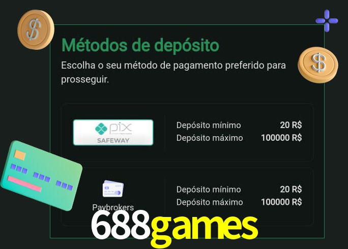 O cassino 688games oferece uma grande variedade de métodos de pagamento